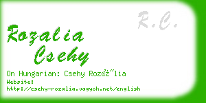 rozalia csehy business card